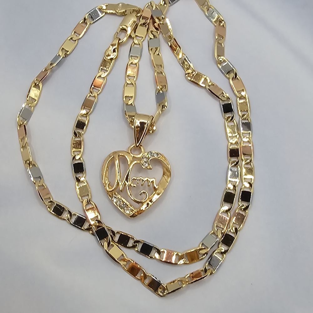 COPY - MOTHER'S DAY beautiful gift chain gold-plated three colors heart clear s…